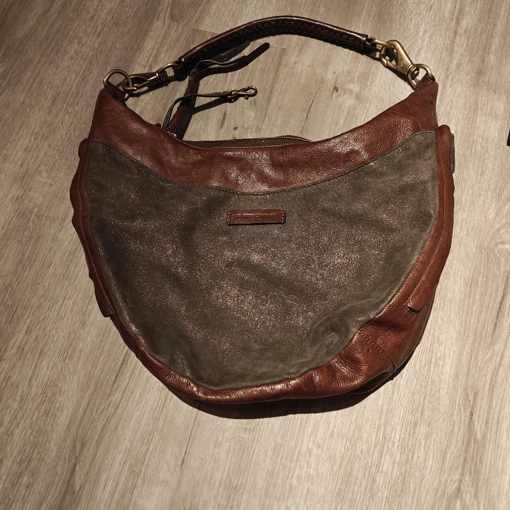 Frye Belle Suede Leather Hobo Handbag
